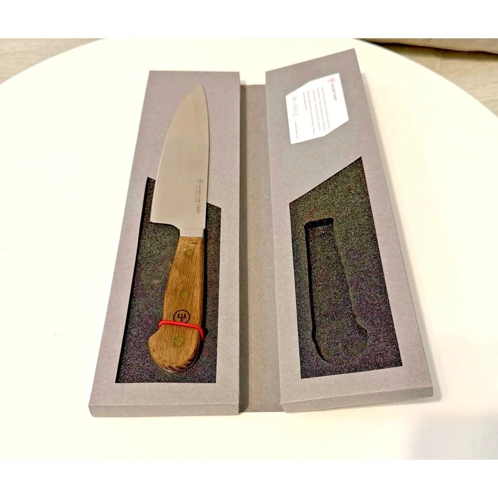 Wusthof Crafter 8-Inch Chef's Knife, Smoked Oak Wood Handle